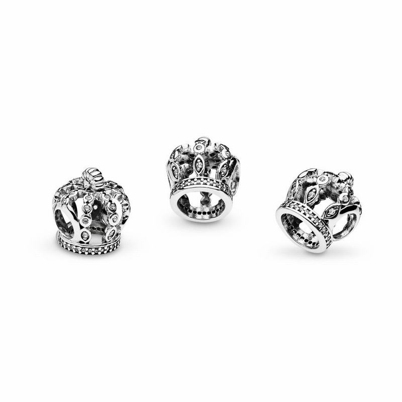 Pandora Fairytale Crown Charm Europe - Sterling Silver/Cubic Zirconia - 652309EGI